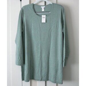 NWT $79 J. Jill Mineral Heather Green Tunic Sweater - XL